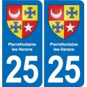25 Bavans blason autocollant plaque stickers