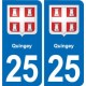 25 Bavans blason autocollant plaque stickers