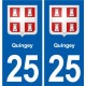 25 Bavans blason autocollant plaque stickers