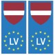 Lettonie europe drapeau Autocollant
