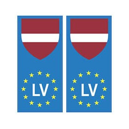 Lettonie europe drapeau Autocollant