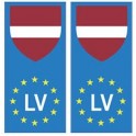 Lettonie europe drapeau Autocollant