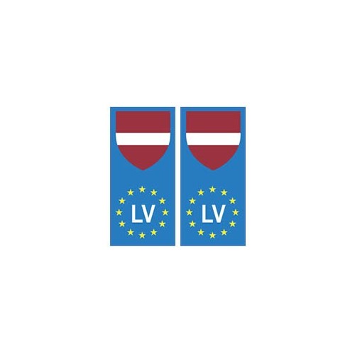 Lettonie europe drapeau Autocollant