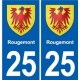 25 Rougemont coat of arms sticker plate stickers