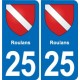 25 Bavans blason autocollant plaque stickers