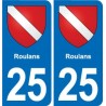 25 Bavans blason autocollant plaque stickers