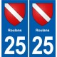 25 Bavans blason autocollant plaque stickers