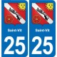 25 Bavans blason autocollant plaque stickers