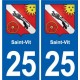 25 Bavans blason autocollant plaque stickers