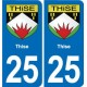 25 Bavans blason autocollant plaque stickers