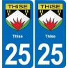 25 Bavans blason autocollant plaque stickers