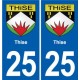 25 Bavans blason autocollant plaque stickers