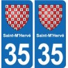 35 Janzé blason autocollant plaque stickers ville
