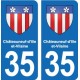 35 Janzé blason autocollant plaque stickers ville