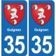 35 Janzé blason autocollant plaque stickers ville