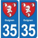 35 Janzé blason autocollant plaque stickers ville