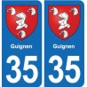 35 Janzé blason autocollant plaque stickers ville