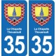 35 Janzé blason autocollant plaque stickers ville
