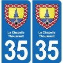 35 Janzé blason autocollant plaque stickers ville