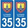 35 Janzé blason autocollant plaque stickers ville