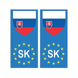 Slovaquie europe drapeau Autocollant