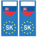Slovaquie europe drapeau Autocollant