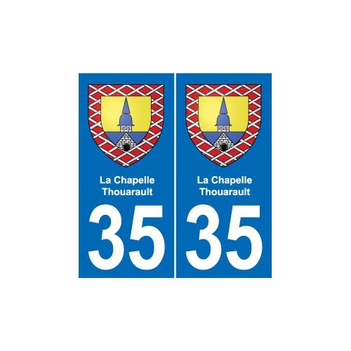 35 Janzé blason autocollant plaque stickers ville
