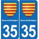 35 Janzé blason autocollant plaque stickers ville
