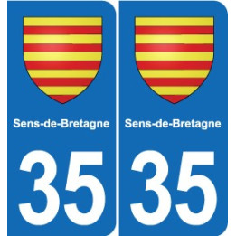 35 Janzé blason autocollant plaque stickers ville