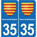 35 Janzé blason autocollant plaque stickers ville