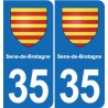 35 Janzé blason autocollant plaque stickers ville