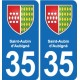 35 Janzé blason autocollant plaque stickers ville