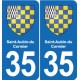 35 Janzé blason autocollant plaque stickers ville