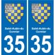 35 Janzé blason autocollant plaque stickers ville