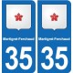 35 Janzé blason autocollant plaque stickers ville