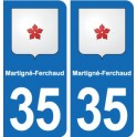 35 Janzé blason autocollant plaque stickers ville
