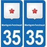 35 Janzé blason autocollant plaque stickers ville