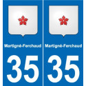 35 Janzé blason autocollant plaque stickers ville