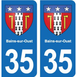 35 Janzé blason autocollant plaque stickers ville