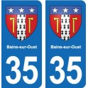 35 Janzé blason autocollant plaque stickers ville