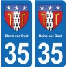 35 Janzé blason autocollant plaque stickers ville