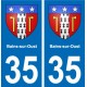 35 Janzé blason autocollant plaque stickers ville