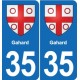 35 Janzé blason autocollant plaque stickers ville