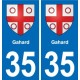 35 Janzé blason autocollant plaque stickers ville