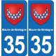 35 Janzé blason autocollant plaque stickers ville