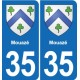 35 Janzé blason autocollant plaque stickers ville