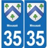 35 Janzé blason autocollant plaque stickers ville