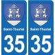 35 Janzé blason autocollant plaque stickers ville