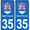 35 Janzé blason autocollant plaque stickers ville