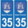 35 Janzé blason autocollant plaque stickers ville